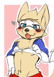 Size: 1748x2480 | Tagged: suggestive, artist:saku1saya, zabivaka, canid, mammal, wolf, anthro, boy, cub, male, solo boy, solo cub, solo male, young, fifa, mascot, digital, sketch, blep, blushing, clothing, fur, goggles, goggles over eyes, kemono, kemoshota, solo, tongue out, undressing, undressing self