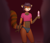 Size: 1280x1092 | Tagged: suggestive, artist:twang, ailurid, mammal, red panda, anthro, boy, femboy, male, slender, solo boy, solo male, solo teen, teen, twink, young, digital, 2019, brown fur, choker, clothing, crop top, ears, fur, green eyes, hair, looking at you, lube, panties, red fur, solo, standing, tail, underwear