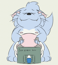 Size: 2304x2560 | Tagged: suggestive, artist:reizinho, oc:yure, cat, felid, mammal, anthro, boy, boy focus, boys only, chibi, chubby, cub, cubs only, male, males only, young, butt, eyes closed, fur, milk, nudity, solo, udders, young focus