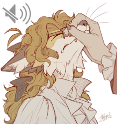 Size: 3200x3400 | Tagged: safe, artist:tatujapa, canid, fox, mammal, adult, anthro, boy, male, man, solo boy, solo male, solo teen, teen, young, disembodied hand, ears, fur, solo