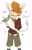 Size: 1312x2048 | Tagged: safe, artist:futa tsuchi, kyle bavarois, cat, felid, feline, felineko, mammal, anthro, boy, cub, male, solo boy, solo cub, solo male, young, fuga: melodies of steel, little tail bronx, colored, digital, flat colored, 2021, amber eyes, blushing, brown hair, clothing, flower, fur, hair, kemono, kemoshota, nervous, shorts, solo, sweat, tan fur