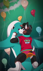 Size: 3444x5718 | Tagged: safe, artist:suchaeliott, canid, dog, mammal, anthro, boy, cub, male, solo boy, solo cub, solo male, young, cel shaded, colored, 2023, clothing, colored briefs, fur, green eyes, hoodie, looking at you, looking back, looking back at you, looking over shoulder, solo