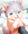 Size: 1671x2048 | Tagged: safe, artist:piporinton, canid, dog, human, mammal, adult, adult/cub, adult/young, anthro, anthro/human, boy, cub, male, males only, young, age difference, blue eyes, blushing, faceless character, faceless male, fang, fur, kemono, kemoshota, romantic, snow, solo focus, teeth, winter