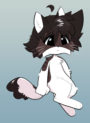 Size: 1390x1898 | Tagged: safe, artist:catboyjail, cat, felid, mammal, anthro, male, solo male, young, colored, digital, fur, solo