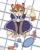 Size: 1080x1350 | Tagged: safe, artist:deebeeooo, teo, cat, felid, feline, lion, mammal, anthro, boy, cub, male, solo boy, solo cub, solo male, young, world flipper, digital, clothing, clumsy, crossdressing, embarrassed, fingerless gloves, kemono, kemoshota, maid outfit, solo, uniform