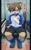 Size: 2574x4096 | Tagged: safe, artist:kuromu, cat, felid, mammal, anthro, boy, cub, cubs only, male, solo boy, solo cub, solo male, young, blue eyes, fur, japanese text, kemono, kemoshota, locker room, lockers, looking at you, shorts, smiling, smiling at you, socks, socks without shoes, solo, talking to you, tan fur