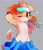 Size: 1900x2200 | Tagged: safe, artist:bakeneko, canid, dog, mammal, anthro, boy, cub, male, solo boy, solo cub, solo male, young, blushing, clothing, coveralls, fur, goggles, goggles on head, kemono, kemoshota, looking at you, low-riding, navel, one eye closed, overalls, solo, sweat, tan fur, tool, topless, white fur, wrench