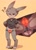 Size: 1264x1756 | Tagged: suggestive, artist:whitill, lagomorph, mammal, rabbit, anthro, cub, cubs only, male, males only, slender, solo cub, solo male, young, balls outline, barefoot, bodily fluids, brown body, bulge, camera view, clothing, clothing lift, confused, detailed bulge, digitigrade, from below, full-length portrait, fur, kemono, looking at you, low-angle view, low-riding, midriff, mobile phone, multiple angles, nervous, nervous sweat, no pants, phone, shirt, shirt lift, skimpy outfit, solo, sweat, t-shirt, taking picture, topwear, underwear