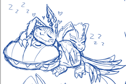 Size: 1194x798 | Tagged: safe, artist:roguemorpho, oc:byte the syakomon, oc:shenandoah, digimon (species), elecmon, gomamon, syakomon, ambiguous gender, cub, cubs only, female, feral, male, young, young only, digimon, monochrome, sketch, closed eyes, cuddling, sleeping, trio